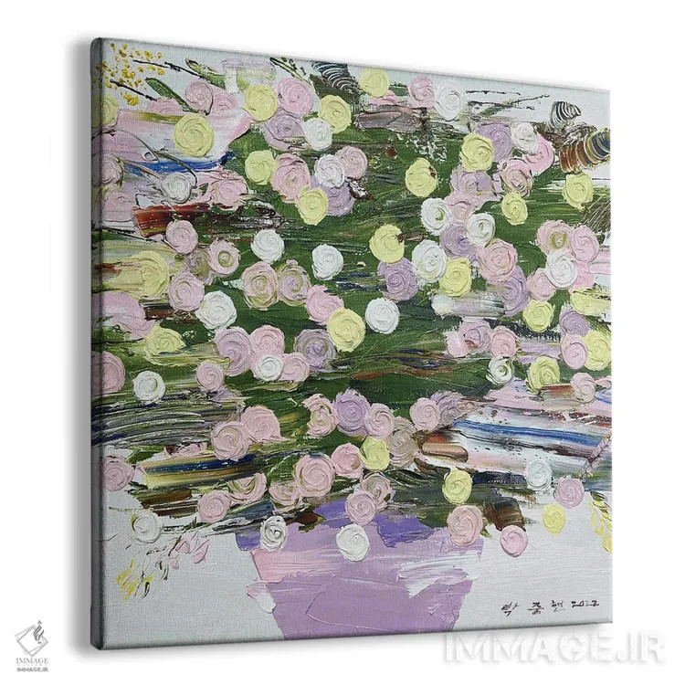 تابلو رز در زندگی - بافت زمان اثر جونگ-هیون پارک - نمای پرسپکتیو محصول