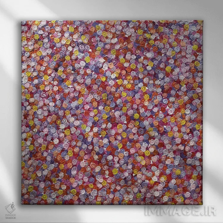 تابلو سری رز ۲-۰۶۲ (گلها در زندگی) اثر جونگ-هیون پارک - نمای روبهرو روی دیوار