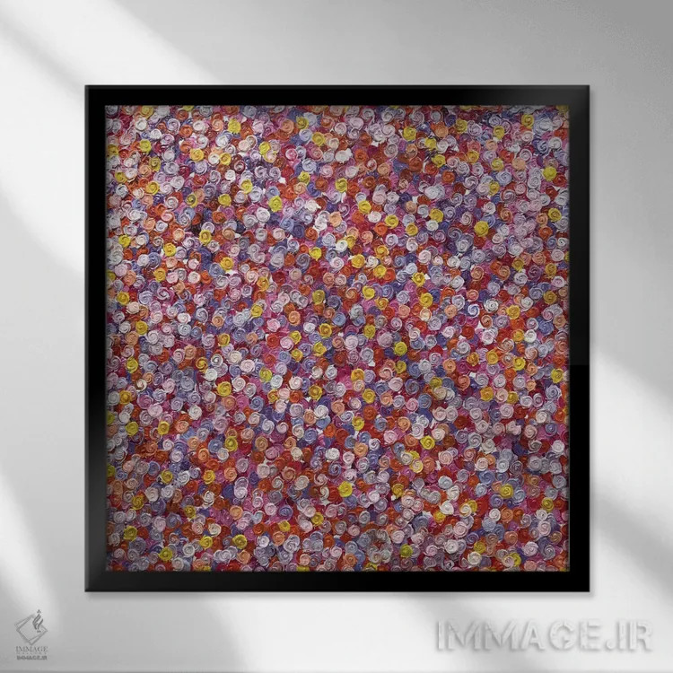 تابلو سری رز ۲-۰۶۲ (گلها در زندگی) اثر جونگ-هیون پارک - نمای قابدار مشکی
