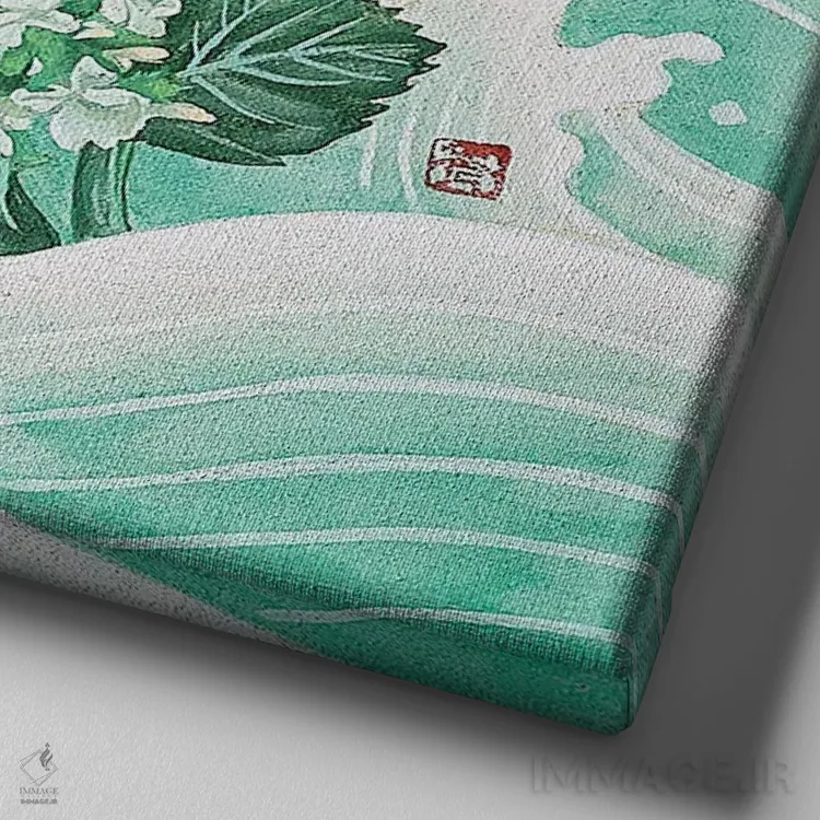 تابلو آن زمان اشتباه، حالا درست اثر هایسو هان - نمای نزدیک بافت بوم