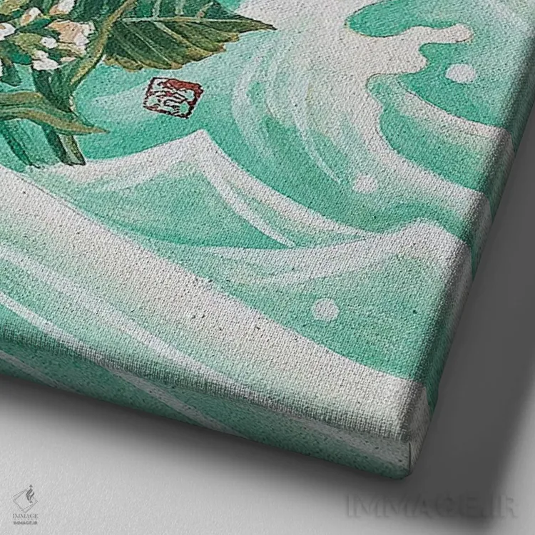 تابلو آن زمان اشتباه، حالا درست III اثر هایسو هان - نمای نزدیک بافت بوم