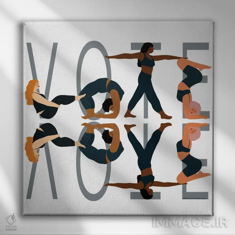 تابلو بازتاب رأی اثر هارمونی ویلو - نمای روبهرو روی دیوار