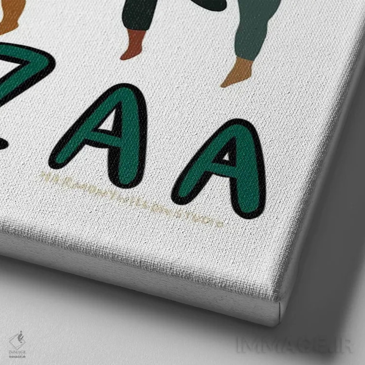 تابلو کوانزا (جشن آفریقایی-آمریکایی) اثر هارمونی ویلو - نمای نزدیک بافت بوم