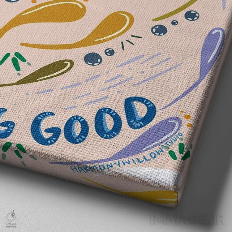 تابلو امروز روز زیبایی است اثر هارمونی ویلو - نمای نزدیک بافت بوم