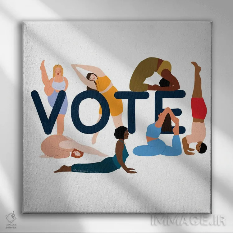 تابلو رأی بده اثر هارمونی ویلو - نمای روبهرو روی دیوار