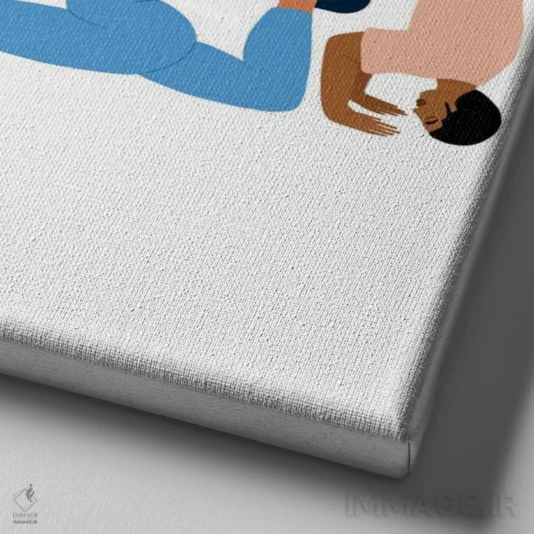 تابلو رأی بده اثر هارمونی ویلو - نمای نزدیک بافت بوم