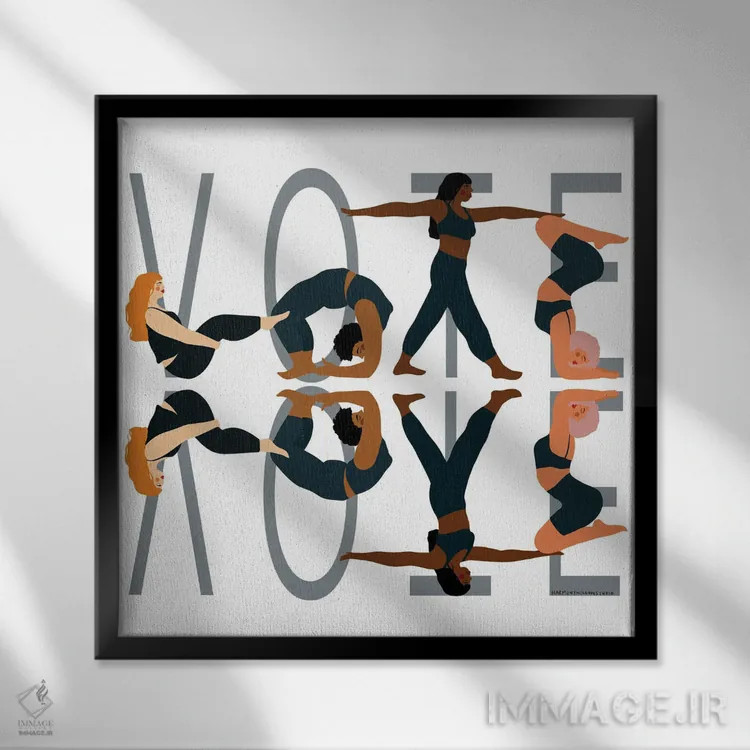 تابلو بازتاب رأی اثر هارمونی ویلو - نمای قابدار مشکی