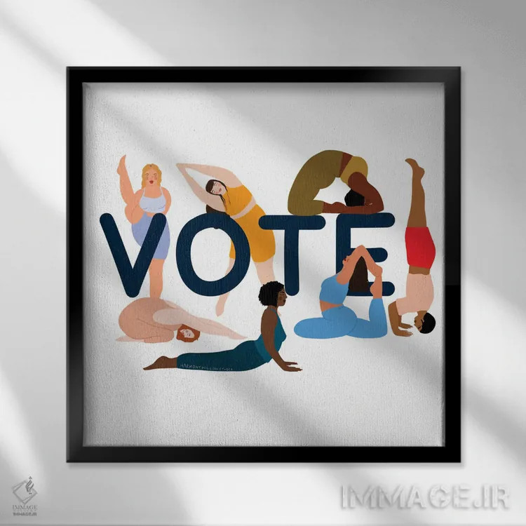 تابلو رأی بده اثر هارمونی ویلو - نمای قابدار مشکی