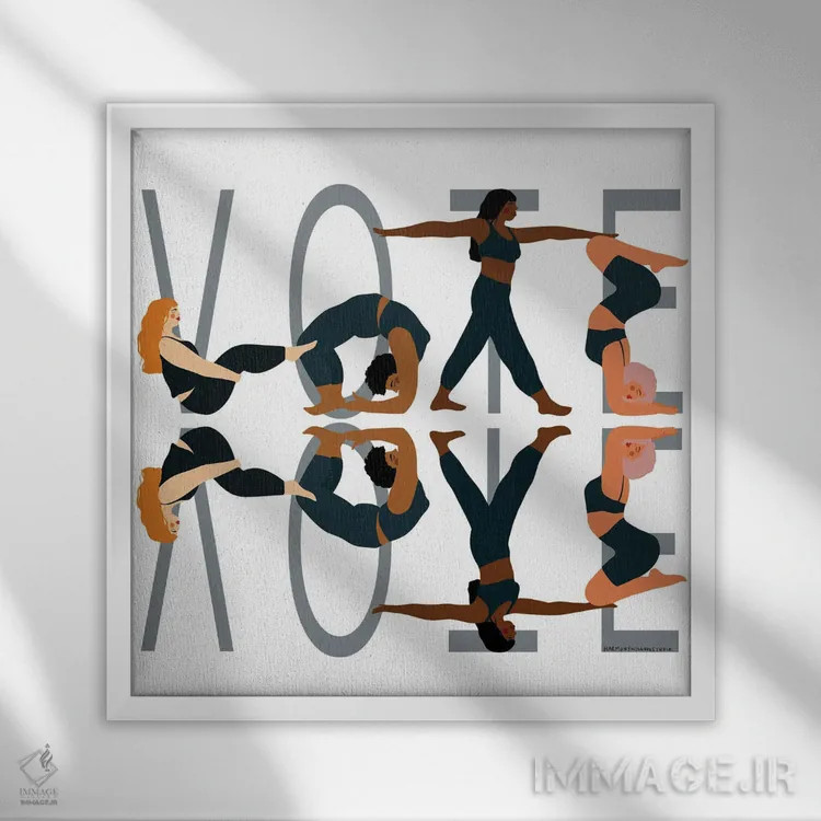 تابلو بازتاب رأی اثر هارمونی ویلو - نمای قابدار سفید