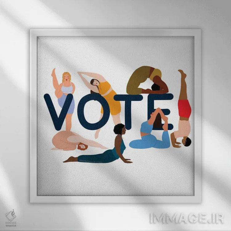 تابلو رأی بده اثر هارمونی ویلو - نمای قابدار سفید