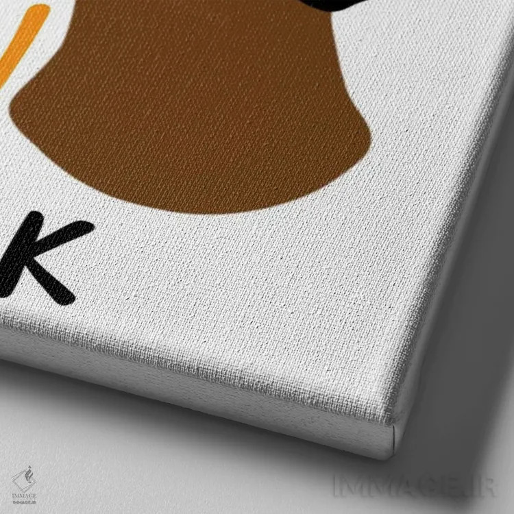 تابلو دوستت دارم اثر هارمونی ویلو - نمای نزدیک بافت بوم