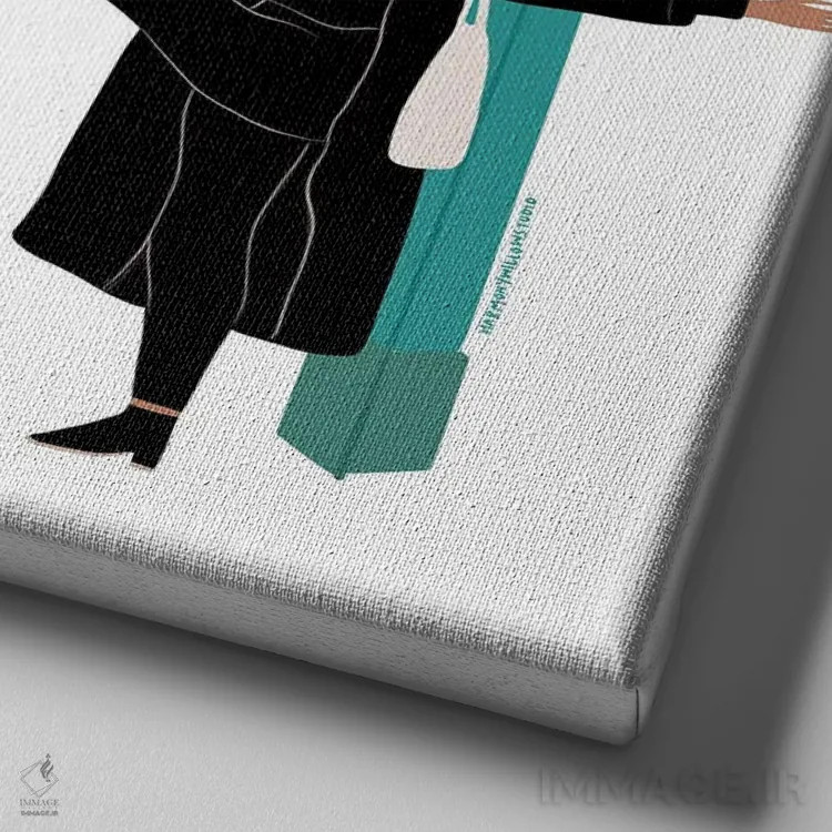 تابلو یوگیهای نیویورک (ورزشکاران یوگا نیویورک) اثر هارمونی ویلو - نمای نزدیک بافت بوم