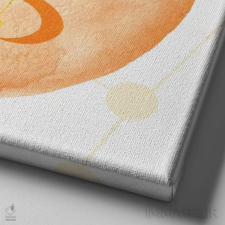 تابلو درخشش جوزا همراه با صورت فلکی اثر فایو بای فایو کالکتیو - نمای نزدیک بافت بوم