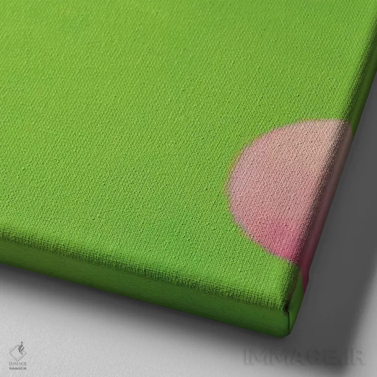 تابلو درختان گیلاس شکوفه داده اثر ایوا باکلانه - نمای نزدیک بافت بوم