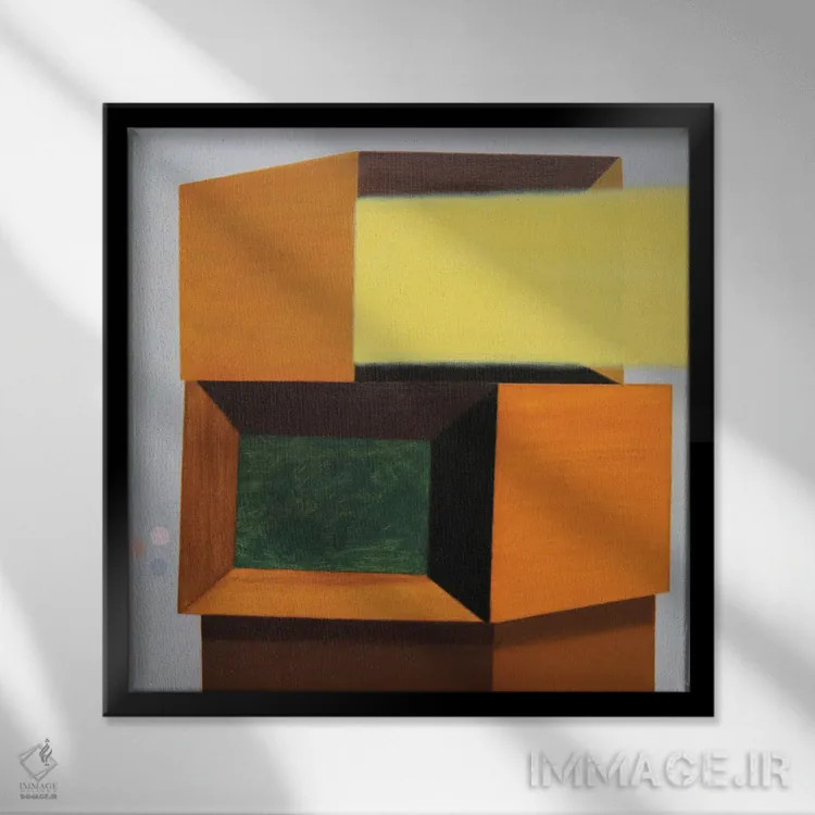 تابلو تابشگر نور اثر ایوا باکلانه - نمای قابدار مشکی