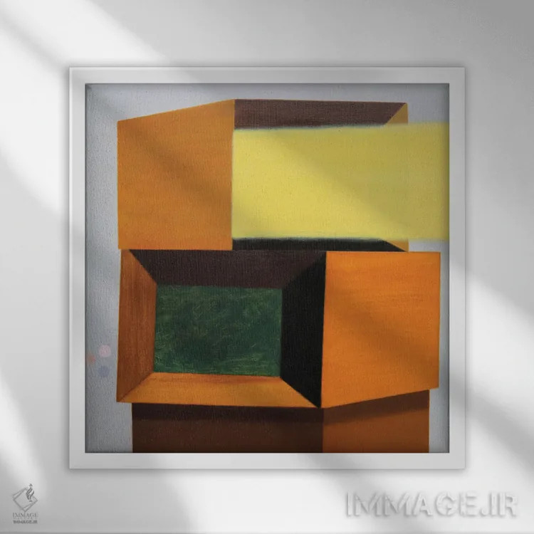 تابلو تابشگر نور اثر ایوا باکلانه - نمای قابدار سفید