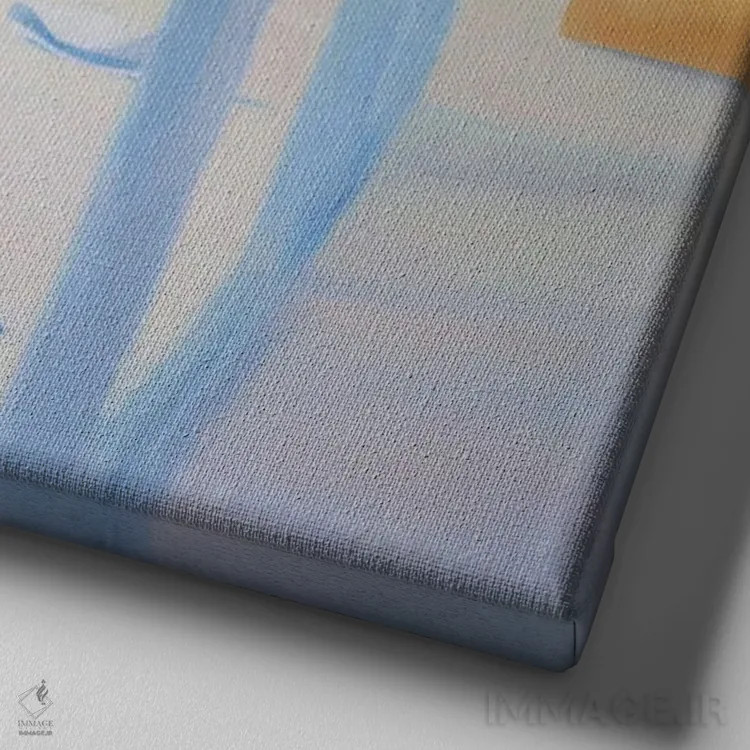 تابلو بعدازظهر کنار استخر اثر ایوا باکلانه - نمای نزدیک بافت بوم