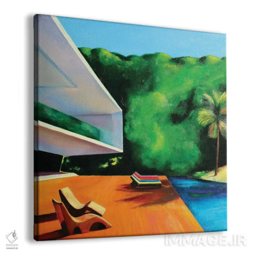 تابلو خانه کنار ساحل اثر ایوا باکلانه - نمای پرسپکتیو محصول