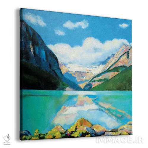 تابلو دریاچه لوییز اثر ایوا باکلانه - نمای پرسپکتیو محصول