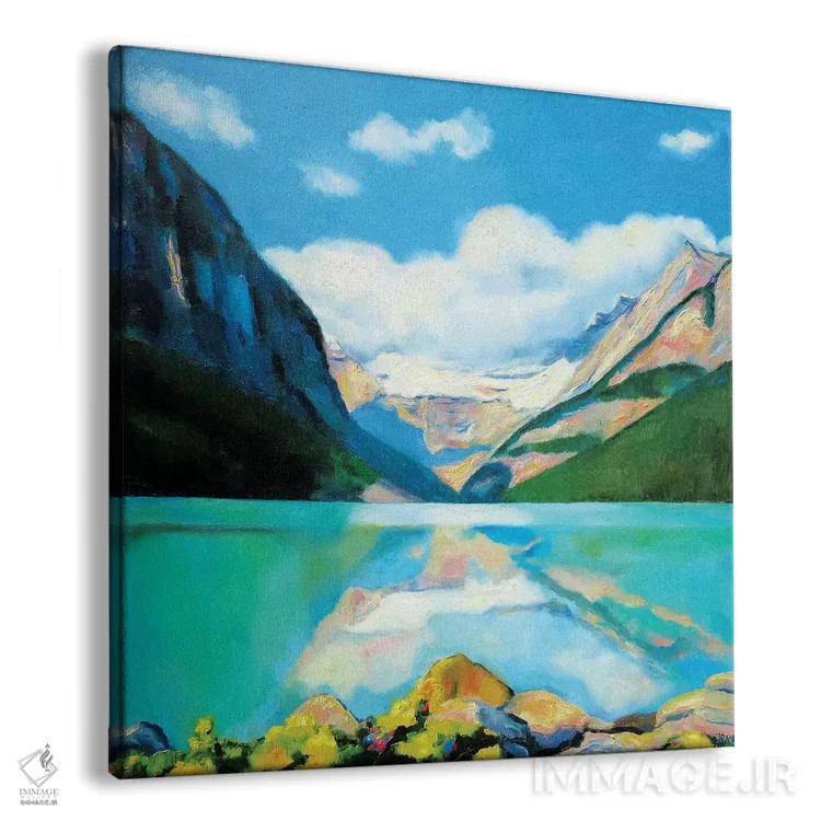 تابلو دریاچه لوییز اثر ایوا باکلانه - نمای پرسپکتیو محصول