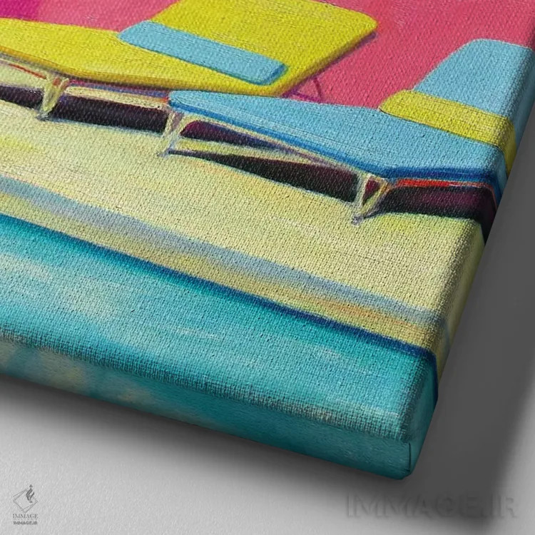 تابلو ۱۲ ظهر اثر ایوا باکلانه - نمای نزدیک بافت بوم