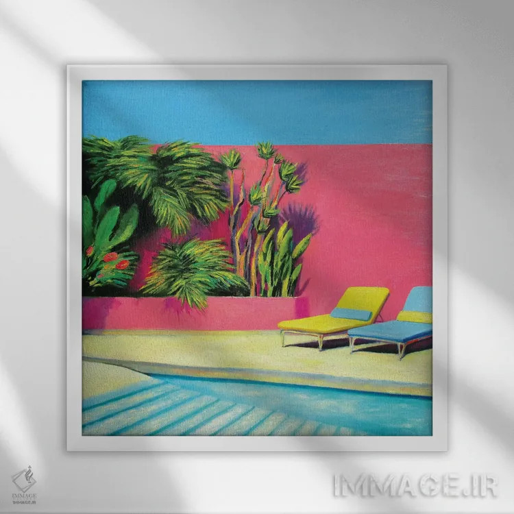 تابلو ۱۲ ظهر اثر ایوا باکلانه - نمای قابدار سفید