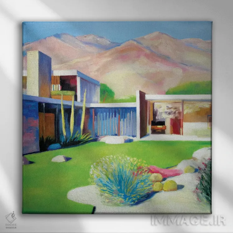 تابلو یکشنبه پالم اسپرینگز اثر ایوا باکلانه - نمای روبهرو روی دیوار