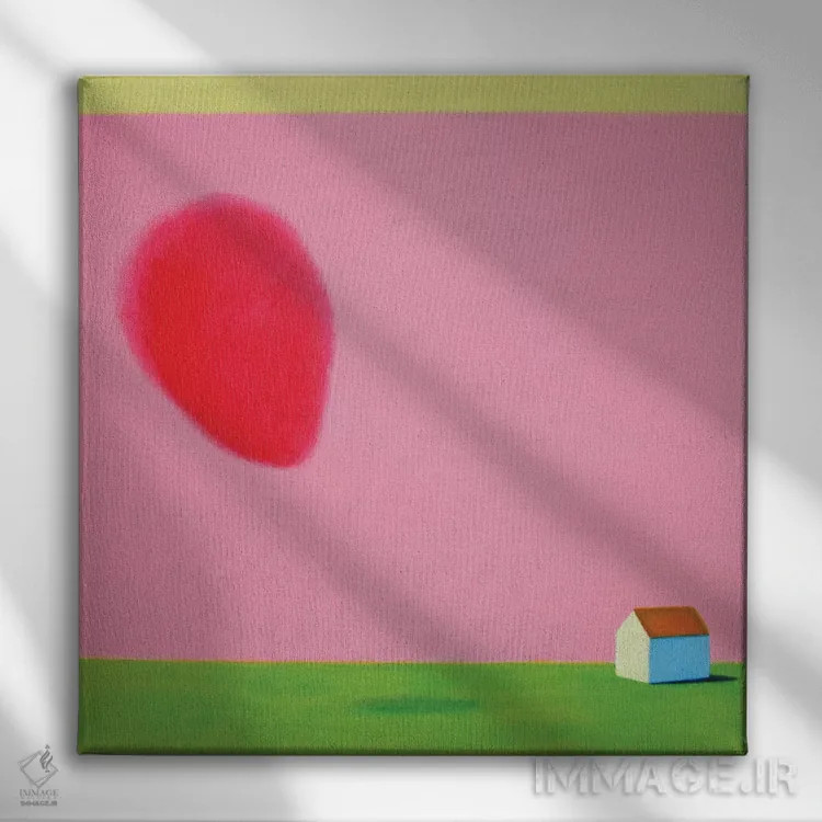 تابلو بهار و دوباره قلب اثر ایوا باکلانه - نمای روبهرو روی دیوار