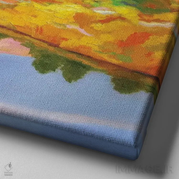 تابلو بازتاب اثر ایوا باکلانه - نمای نزدیک بافت بوم