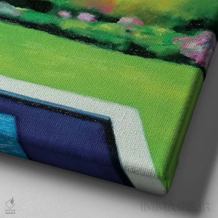 تابلو اوت اثر ایوا باکلانه - نمای نزدیک بافت بوم