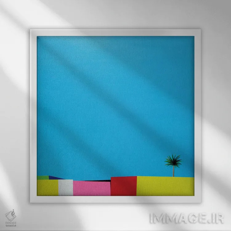 تابلو بهار در شهر اثر ایوا باکلانه - نمای قابدار سفید