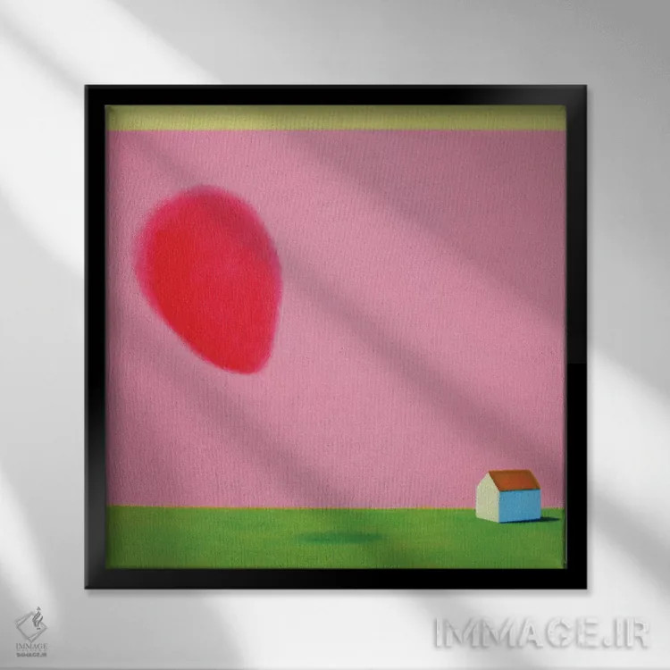 تابلو بهار و دوباره قلب اثر ایوا باکلانه - نمای قابدار مشکی