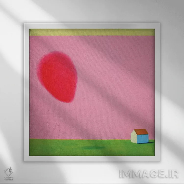 تابلو بهار و دوباره قلب اثر ایوا باکلانه - نمای قابدار سفید