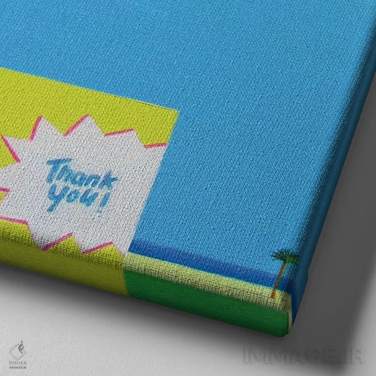 تابلو ممنون! اثر ایوا باکلانه - نمای نزدیک بافت بوم