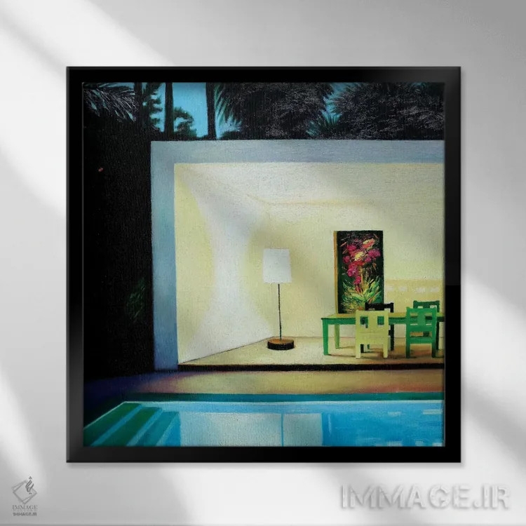 تابلو عصر تابستان اثر ایوا باکلانه - نمای قابدار مشکی