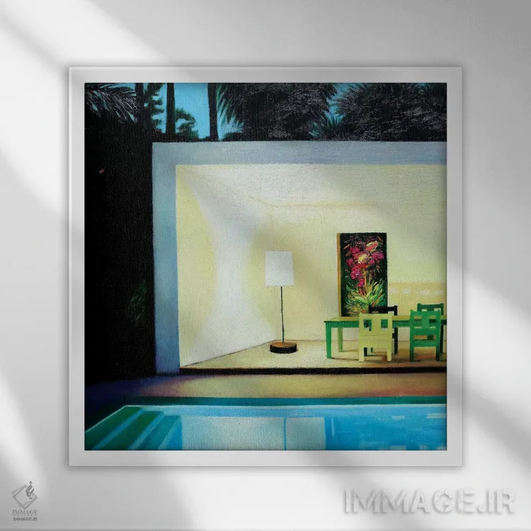 تابلو عصر تابستان اثر ایوا باکلانه - نمای قابدار سفید