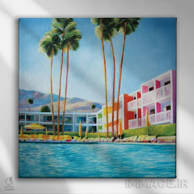 تابلو ساگوارو (نوعی کاکتوس) اثر ایوا باکلانه - نمای روبهرو روی دیوار