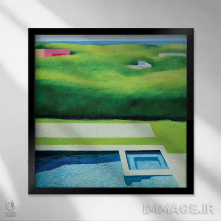 تابلو مانند یکشنبه اثر ایوا باکلانه - نمای قابدار مشکی