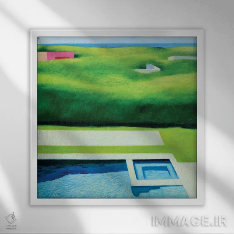 تابلو مانند یکشنبه اثر ایوا باکلانه - نمای قابدار سفید