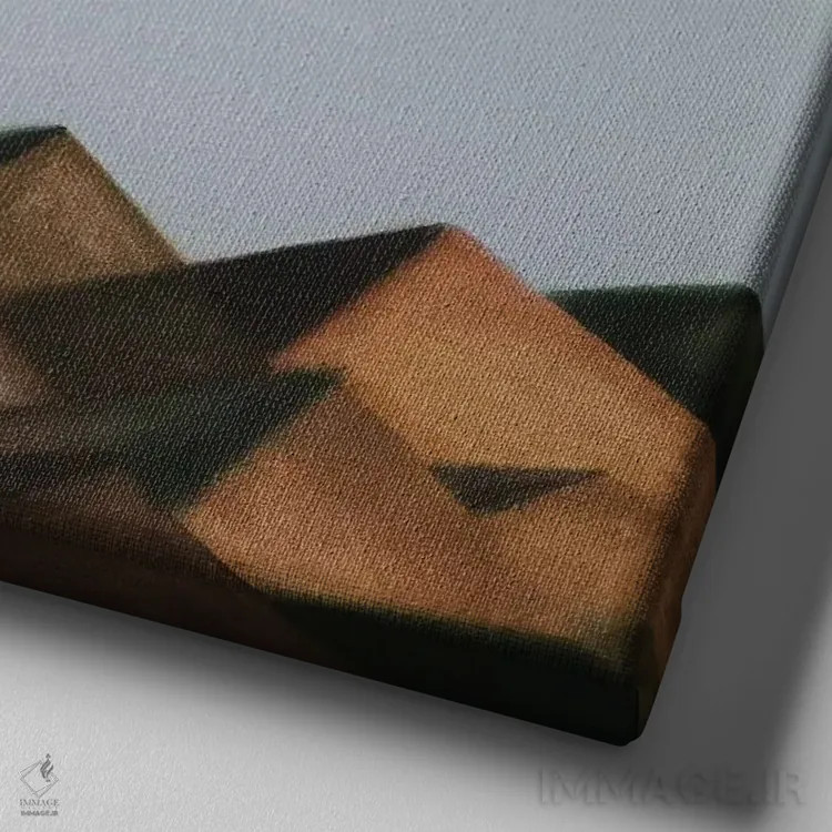 تابلو سوی آن سوی تپهها و دوردستها اثر ایوا باکلانه - نمای نزدیک بافت بوم