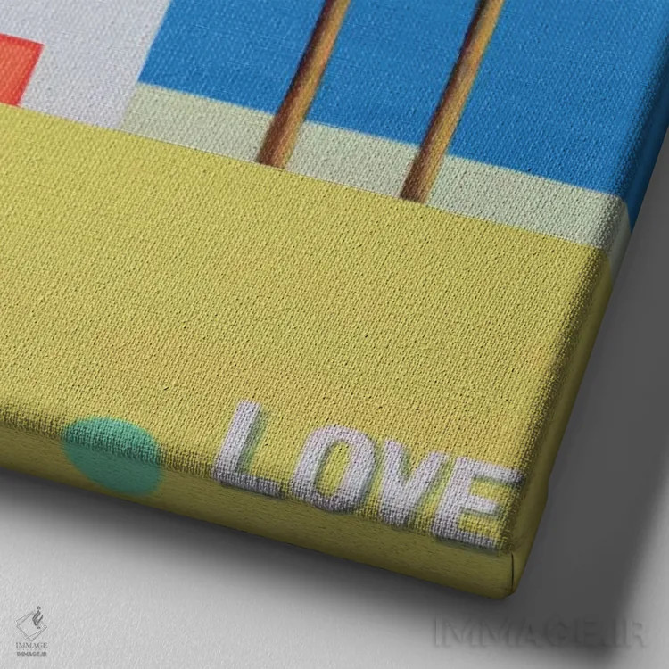 تابلو اوایل تابستان اثر ایوا باکلانه - نمای نزدیک بافت بوم