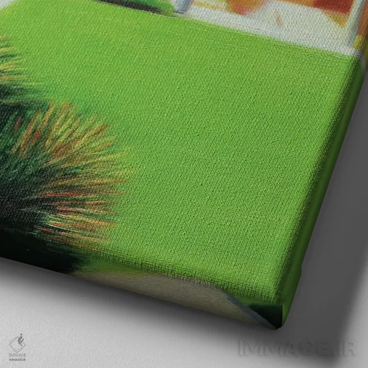 تابلو نور بعدازظهر اثر ایوا باکلانه - نمای نزدیک بافت بوم