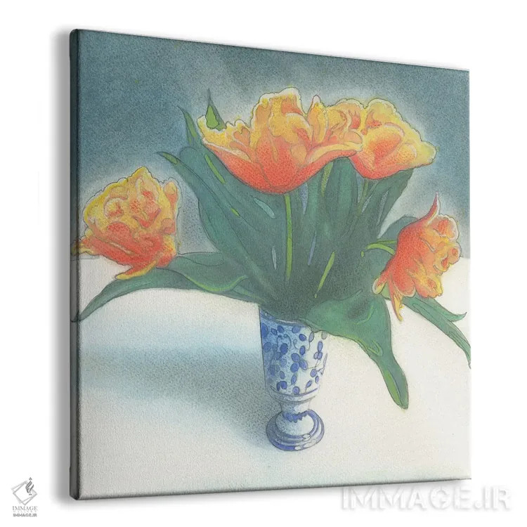 تابلو لالههای دوتایی اثر ایان بک - نمای پرسپکتیو محصول