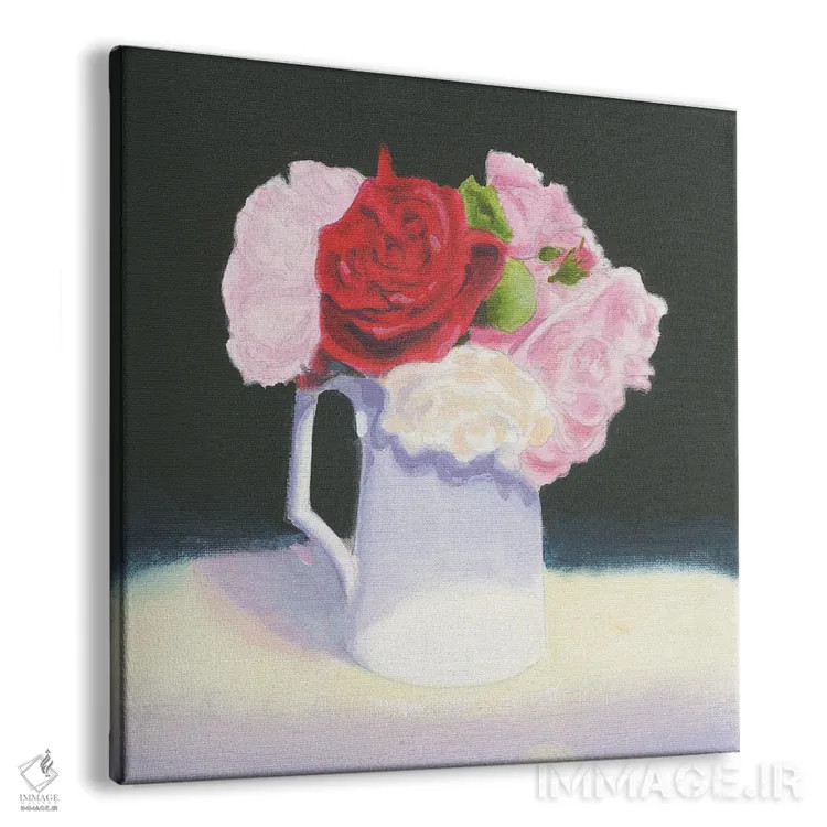 تابلو رزها با پسزمینه سیاه اثر ایان بک - نمای پرسپکتیو محصول