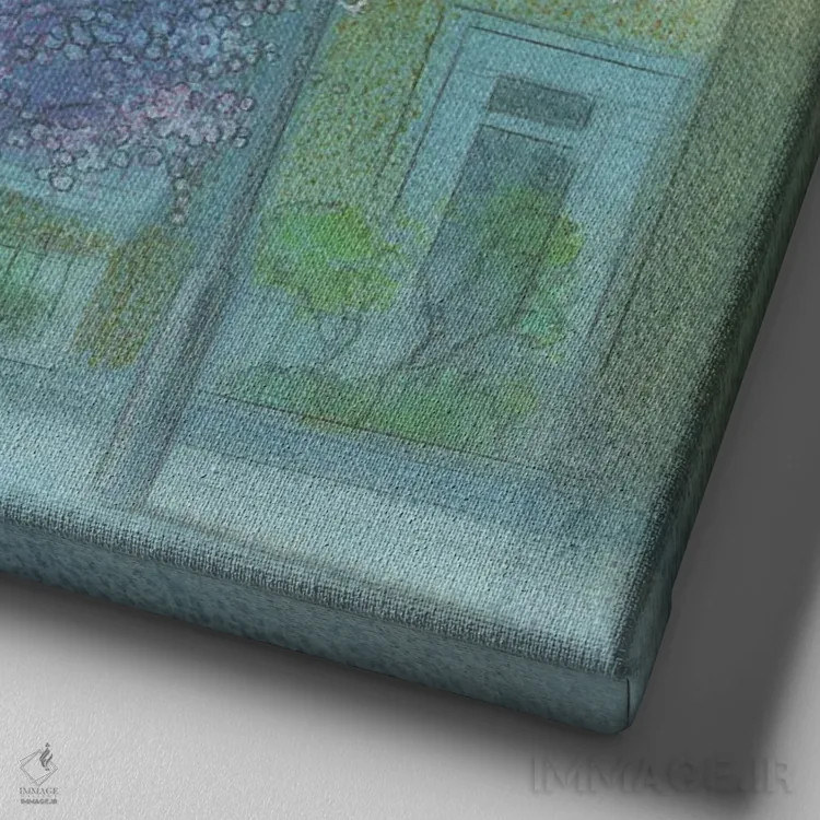 تابلو شکوفهها در سربیتون (شهر انگلستان) اثر ایان بک - نمای نزدیک بافت بوم