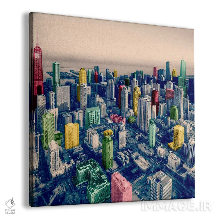 تابلو پاپ شهری شیکاگو ۲ اثر فایو بای فایو کالکتیو - نمای پرسپکتیو محصول