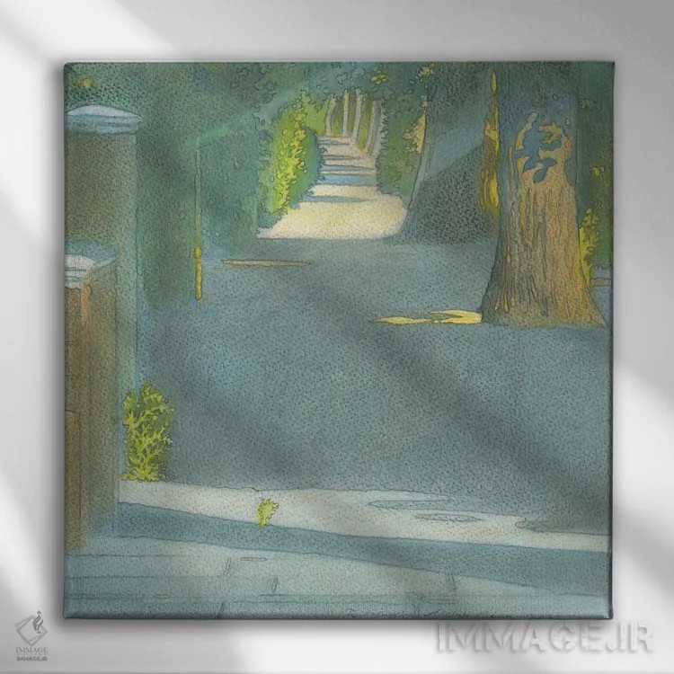 تابلو خیابان استراوبری هیل اثر ایان بک - نمای روبهرو روی دیوار