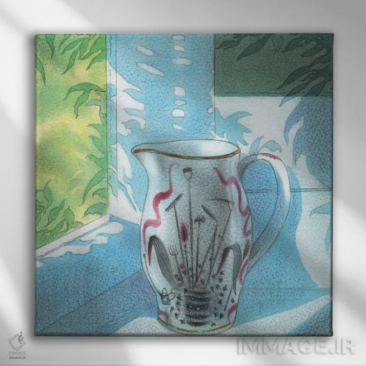 تابلو پارچ لیموناد بهاری (رونوشت) اثر ایان بک - نمای روبهرو روی دیوار