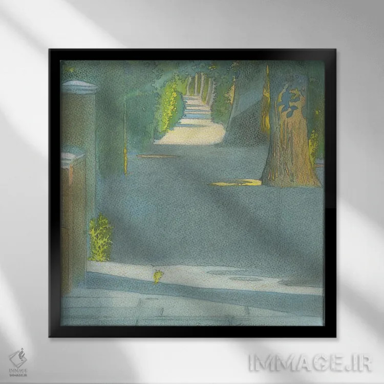 تابلو خیابان استراوبری هیل اثر ایان بک - نمای قابدار مشکی