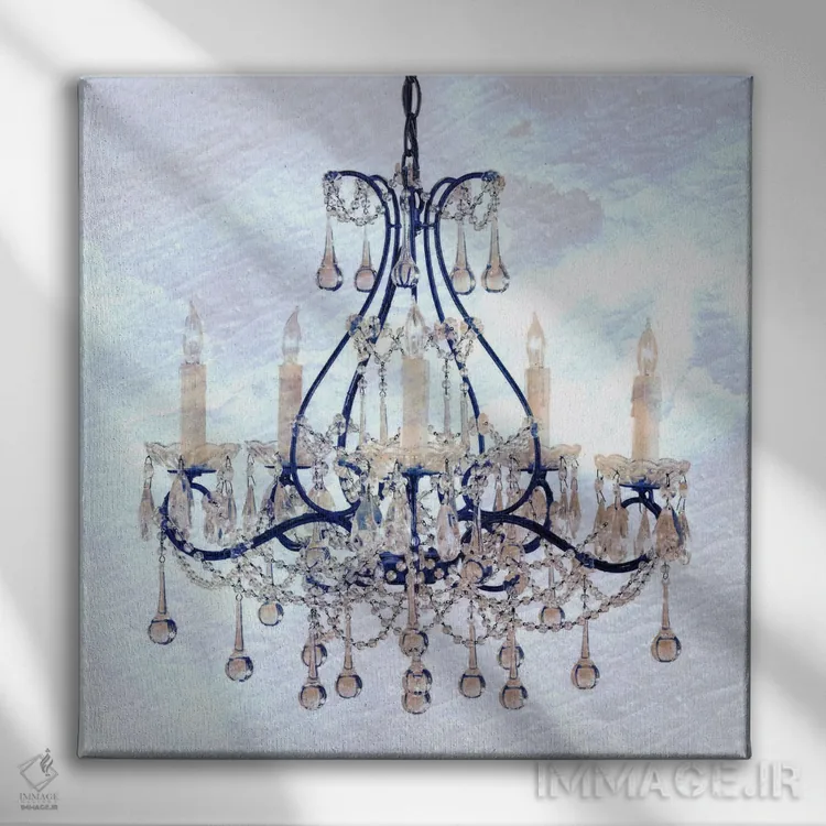 تابلو لوستر یخزده اثر فایو بای فایو کالکتیو - نمای روبهرو روی دیوار